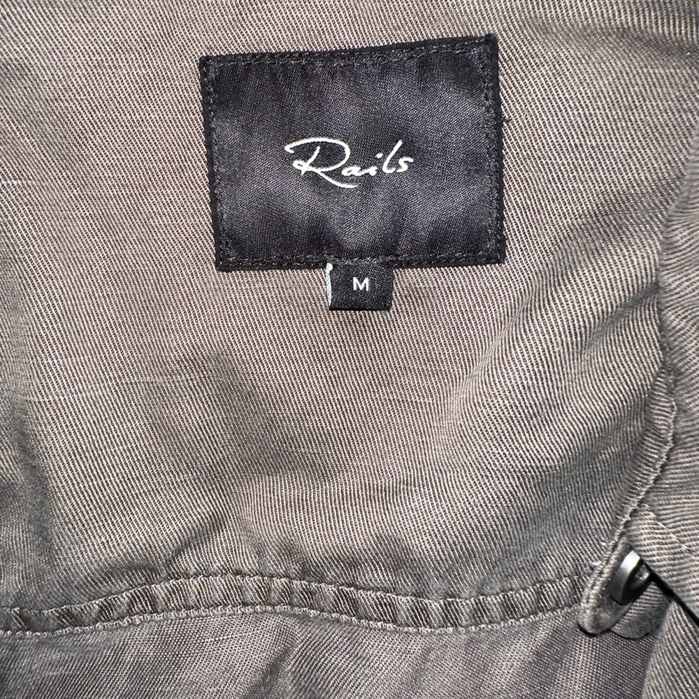 Rails Frayed & In Vintage Wrinkled Army Green Emb… - image 3